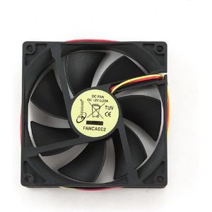 Ventilator (case fan) voor in de PC met glijlager - 92 x 92 x 25 mm