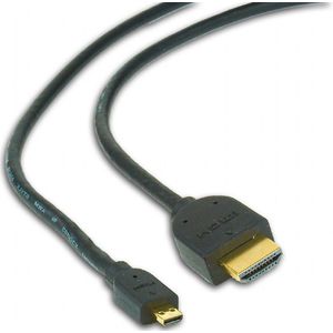 Micro HDMI - HDMI kabel - versie 2.0 (4K 60Hz) - verguld / zwart - 4,5 meter