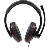 Gembird - Stereo Over-Ear Headset - Zwart/Rood - USB-A - 2 Meter
