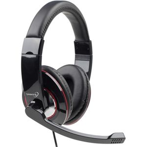 Gembird - Stereo Over-Ear Headset - Zwart/Rood - USB-A - 2 Meter