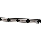 Gembird - NPP-C524CM-001 - Cat5e 24-poorts Patchpanel - Zwart - 1U 19''