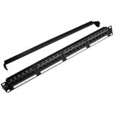 Gembird - NPP-C524CM-001 - Cat5e 24-poorts Patchpanel - Zwart - 1U 19''