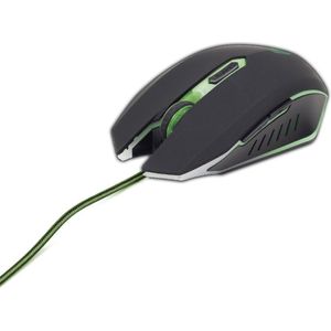 Gembird - Gaming Muis - Groen - USB - 6-Knops - 600-2400 dpi