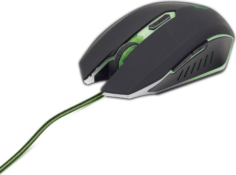 Gembird - Gaming Muis - Groen - USB - 6-Knops - 600-2400 dpi