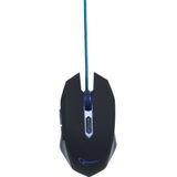 Gembird MUSG-001-B - Gaming muis, zwart/blauw