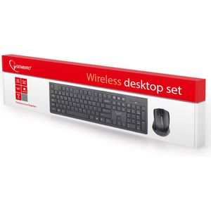 Gembird - WCH-01 - Draadloos Toetsenbord En Muis - Zwart - Inclusief Batterijen