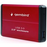 Gembird HDD-Behuizing - 2.5 inch - USB 3.0 - Rood