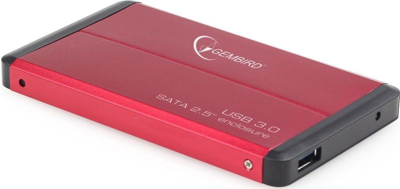 Gembird HDD-Behuizing - 2.5 inch - USB 3.0 - Rood