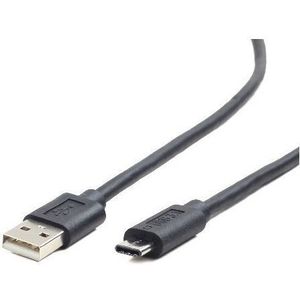 Gembird CCP-USB2-AMCM-1M USB 2.0 auf Type-C Kabel (AM/cm), 1 m Schwarz
