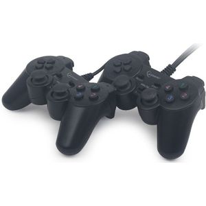 GMB Gaming Dual Vibration USB GamePad set / zwart - 1,4 meter