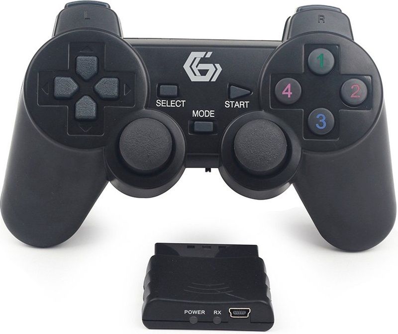 GMB Gaming Dual Vibration USB/PS2/PS3 GamePad - draadloos / zwart