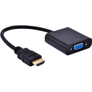 Gembird A-HDMI-VGA-04, 0,15 m, VGA (D-Sub), HDMI Typ A (Standard), Männlich, Weiblich, Schwarz