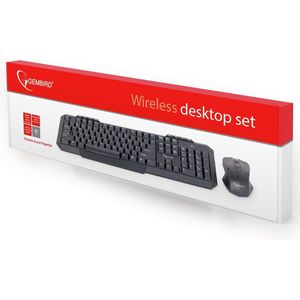 Gembird KBS-WM-02 Draadloos Toetsenbord en Muis