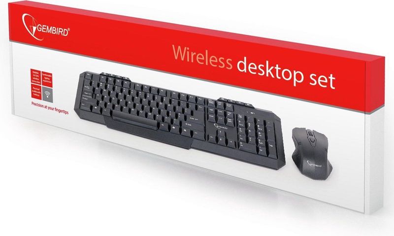 Gembird KBS-WM-02 Draadloos Toetsenbord en Muis