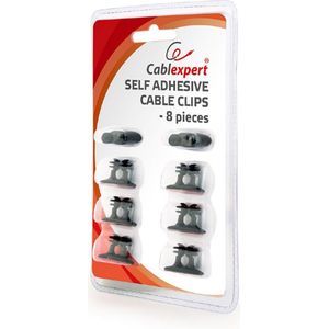Cablexpert - Zelfklevende Kabelclips - 8 Stuks - Blister