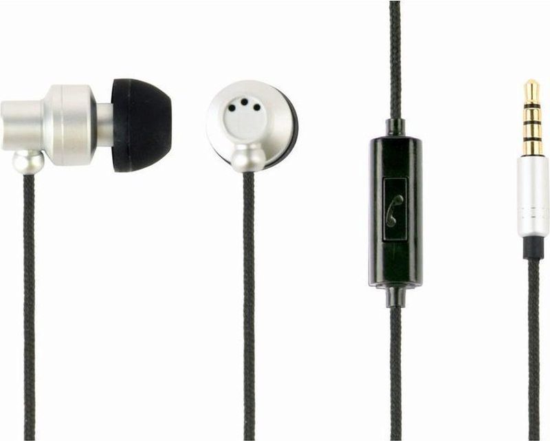 Gembird In-Ear Oordopjes Paris Zilver met Microfoon