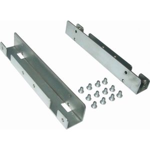 Montage Frame - 2x 2,5 inch HDD/SSD naar 3,5 inch Slot - Zilver