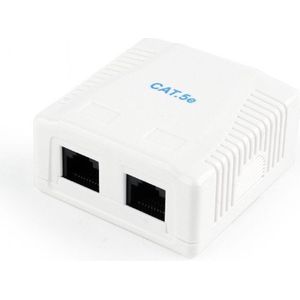 Gembird - NCAC-2U5E-01 - Netwerkaccessoire - CAT5E UTP 2-poorts opbouwdoos
