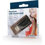 USB Geluidskaart - 2x 3,5mm aansluiting - Zwart