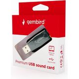 USB Geluidskaart - 2x 3,5mm aansluiting - Zwart