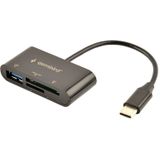 USB Type-C Combo SD-Kaartlezer - Zwart - Compact - SD TF USB-Sticks