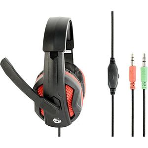 Gembird - GHS-03 - Gaming Headset - Mat Zwart/Rood - Bedraad