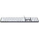Gembird bedraad slimline USB toetsenbord met 5 multimedia toetsen - QWERTY (US) / zwart/wit - 1,6 meter