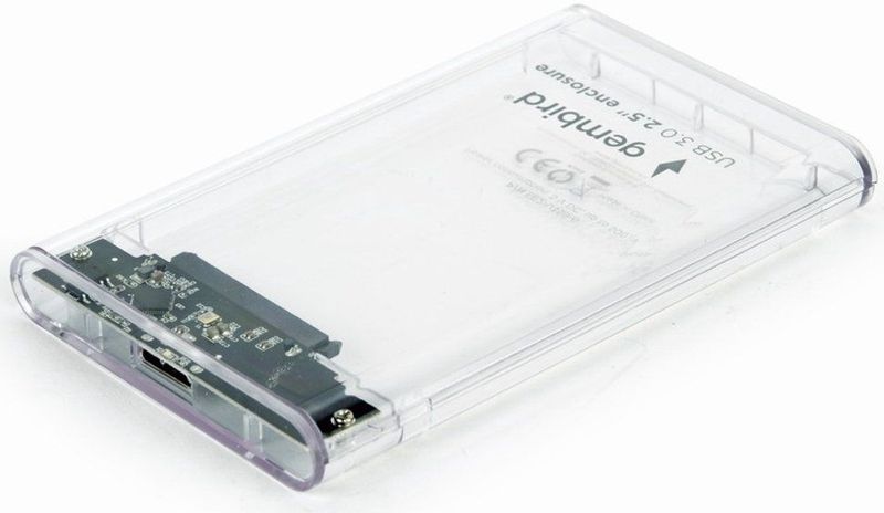 Gembird - EE2-U3S9-6 - Harddisk Behuizing - Transparant - Kunststof