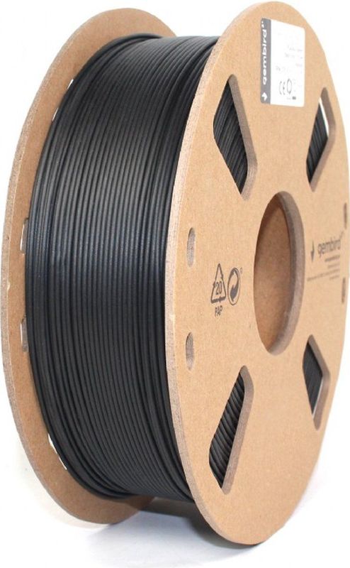 Gembird - 3D Printer Filament PLA+ - Zwart - 1kg
