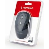 Gembird draadloze USB muis met 4 knoppen - 800-1600 DPI / zwart