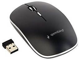 Gembird draadloze USB muis met 4 knoppen - 800-1600 DPI / zwart