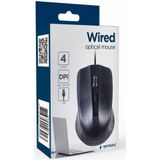 Gembird - MUS-4B-01 - Muis - Zwart - Bedraad - Optisch