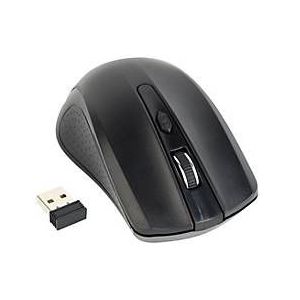 Draadloze Muis - Zwart - Optisch - 4 Knoppen - USB Nano Ontvanger