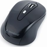 Gembird draadloze USB muis met 6 knoppen - 800-1600 DPI / zwart