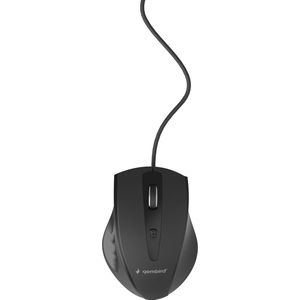 Gembird - MUS-4B-02 - Muis - Zwart - Bedraad - Optisch