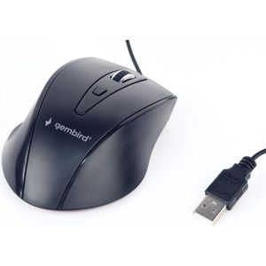 Gembird Wired optical mouse 4B-02 - Muis - Optisch - 4 knoppen - Zwart