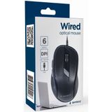 Gembird - MUS-6B-01 - Muis - Zwart - Bedraad - Ergonomisch Ontwerp
