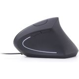Gembird ergonomische bedrade USB muis met 6 knoppen - 1200-3200 DPI / zwart - 1,35 meter