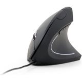 Gembird ergonomische bedrade USB muis met 6 knoppen - 1200-3200 DPI / zwart - 1,35 meter