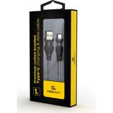 Gembird - CC-USB2B-AMCM-1M-BW - USB Kabel - Zwart - USB A naar USB C - 1 m
