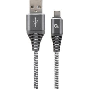 Gembird CC-USB2B-AMCM-1M-WB2 USB-kabel 1 m 2.0 USB A USB C Grijs, Wit