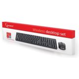 Gembird - Draadloos Toetsenbord en Muis - QWERTY - Zwart - Inclusief Batterijen