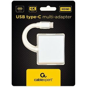 USB C 3.1 naar HDMI, USB en USB C adapter met PD zilver