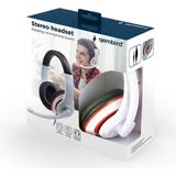 Gembird - Stereo On-Ear Headset - Wit/Zwart/Rood - 1x 3,5mm Jack - 1,8 Meter