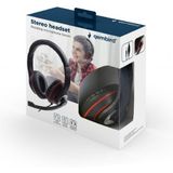 Gembird - Stereo On-Ear Headset - Zwart/Rood - 1,8 Meter Kabel