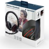 Gembird - Stereo On-Ear Headset - Zwart/Rood - 1,8 Meter Kabel