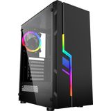 Gembird - Fornax 2000 - Midi Tower - Zwart - SGCC - RGB-verlichting