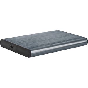 GEMBIRD EE2-U3S-6 HDD / SSD-schijfbehuizing 2,5 inch met USB Type-C-poort USB 3.1 geborsteld aluminium grijs