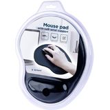 Muismat - Zwart - Ergonomisch Ontwerp - Comfortabele Schuimgevulde Polssteun