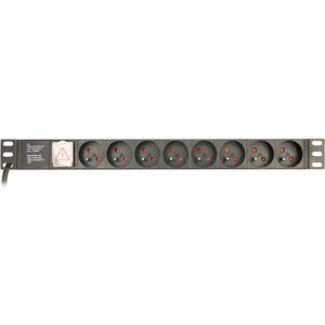 Strip 19" 8 Tomas Schuko con On/Off Switch GEMBIRD EG-PDU-014-FC14 (3 m)